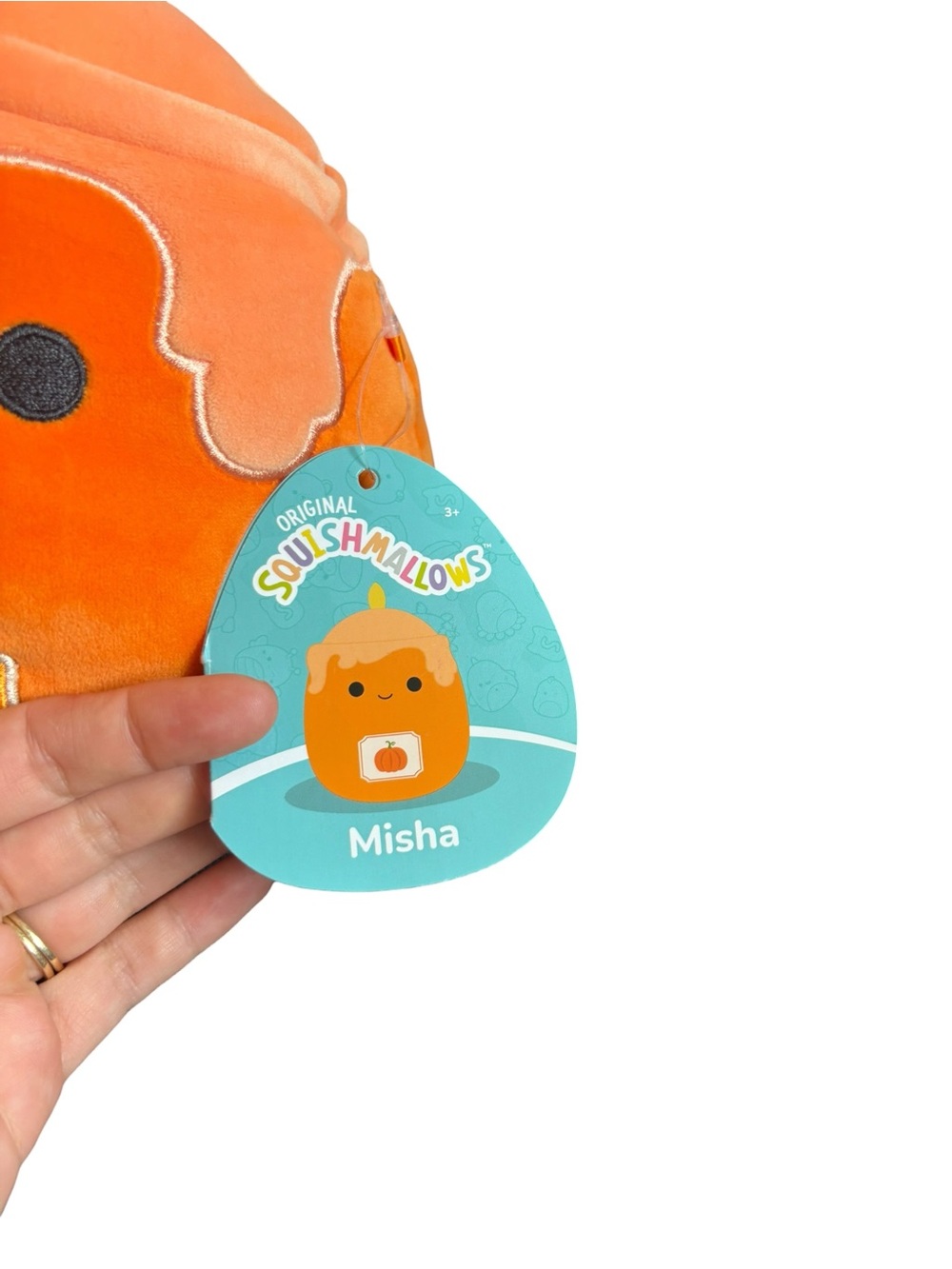 NWT Squishmallows Misha Pumpkin Candle Plush 10” Halloween Fall 2024